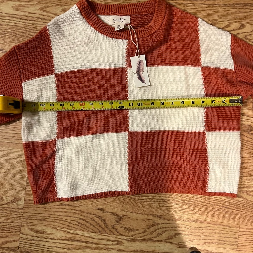 Brand New Patchwork Sweater Size Medium - image 4